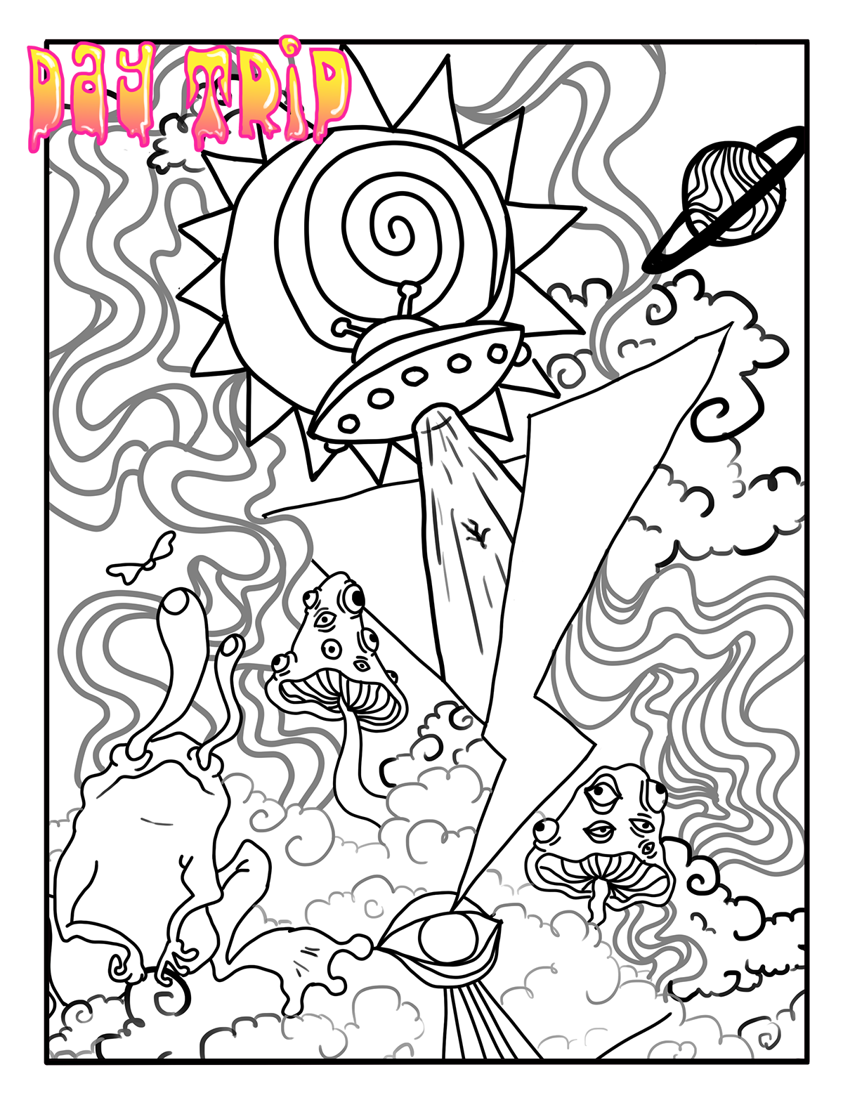 Page from Day Trip Coloring Books