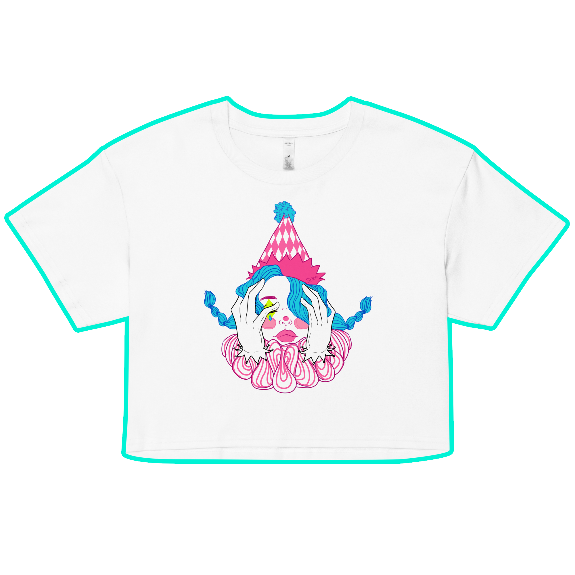 Clown Girl Blues Crop Top