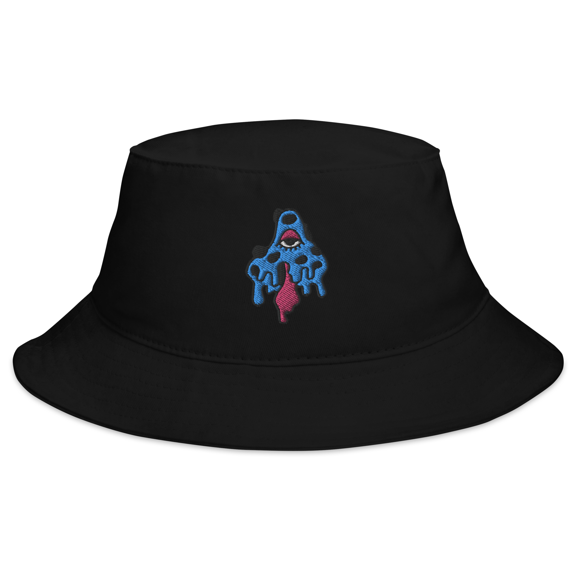 Seeing Mushroom black bucket hat